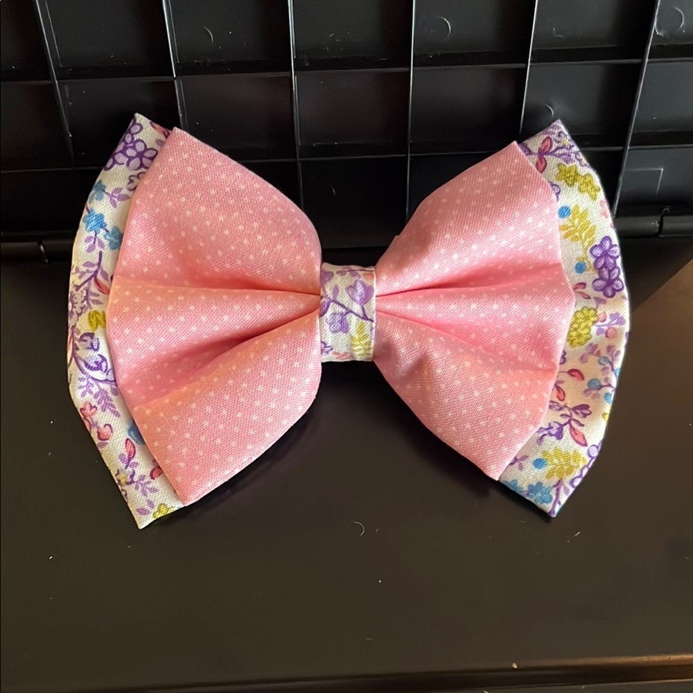 Floral Pink Bow for Kids
